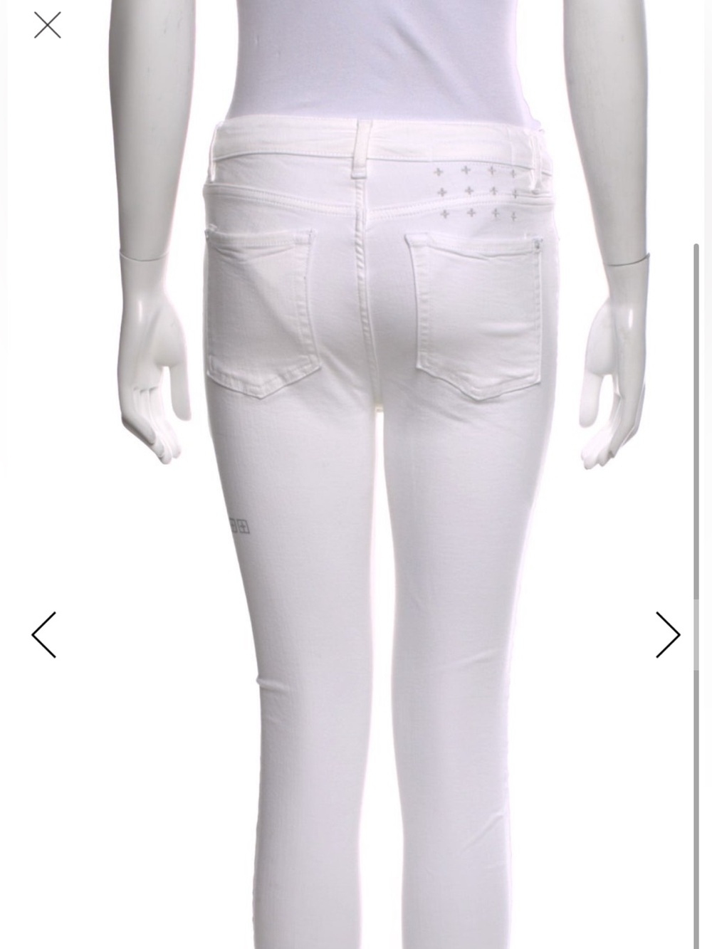 Ksubi White Women's Straight Leg Jeans Crystal Accents See Video NWOT